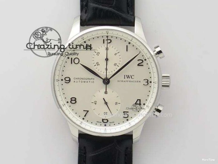 MIROTIME 0601 Breathable Portuguese Tourbillon Mystere SS TF Best Edition White Dial on Black Croc Leather Strap 7384